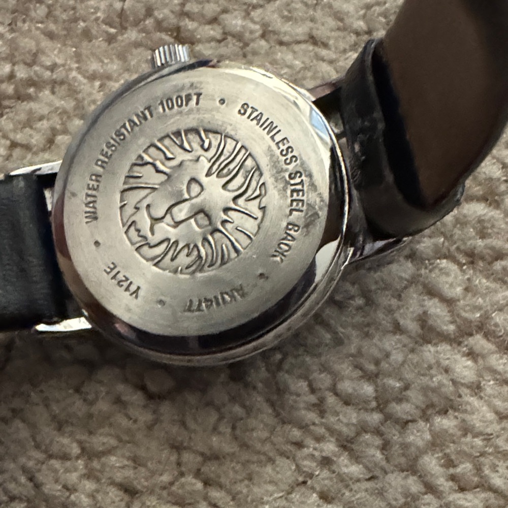 Anne Klein Black and Silver Diamond decorative formal classy watch Like NEW - Picture 3 of 4